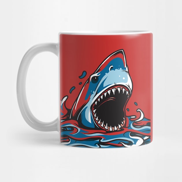 shark in the sea by Conqcreate Design